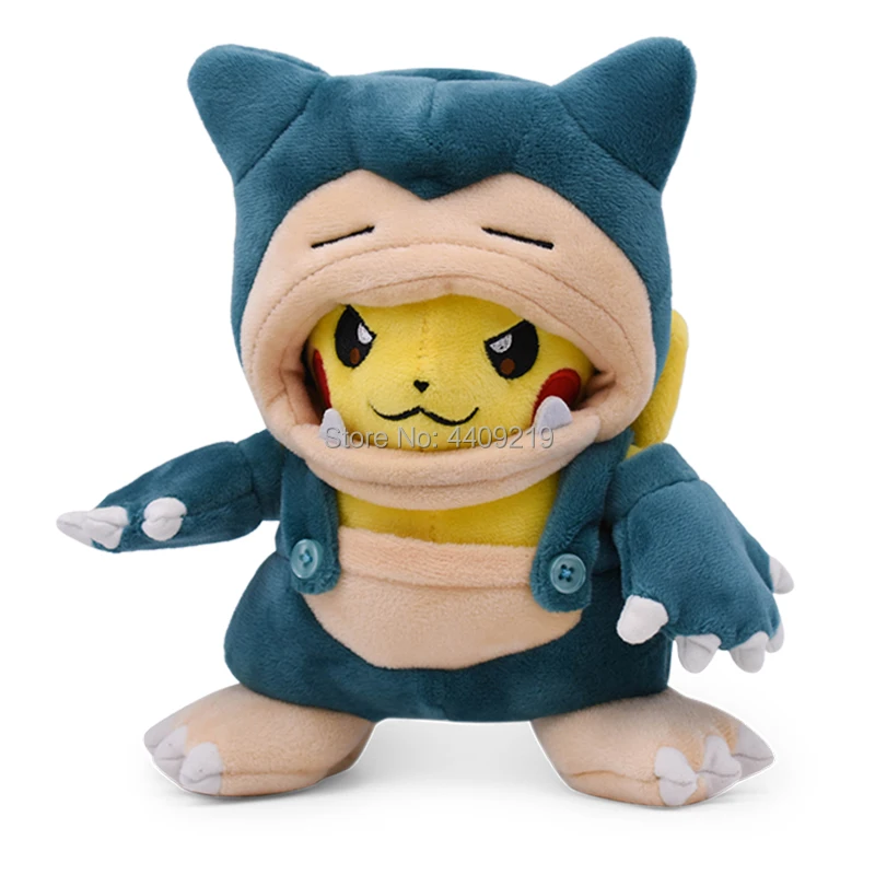 20cm Pikachu Cosplay Snorlax Plush Toys Soft Doll Stuffed Children Gift - Цвет: Snorlax Pikachu