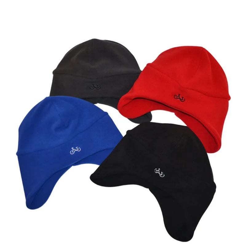 Hiking Camping Thermal Fleece Hat Hooded Neck Warmer Winter Sports Face Mask for Men Bike Helmet Beanies Masked cap