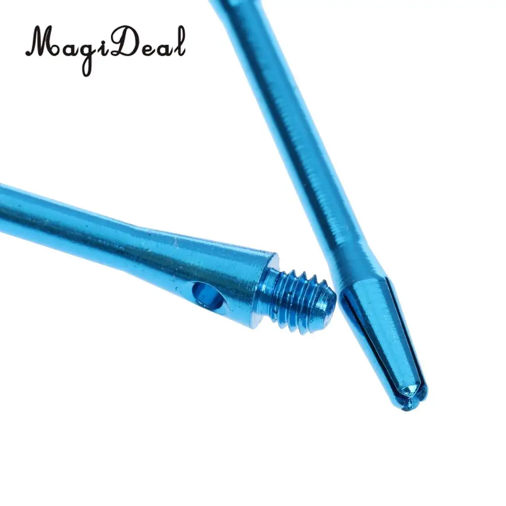 MagiDeal 20 Pcs Lightweight Aluminum Darts Shafts 2 Colors 35mm 2BA Alloy Stem Shafts Metal Rod Throwing Fitting