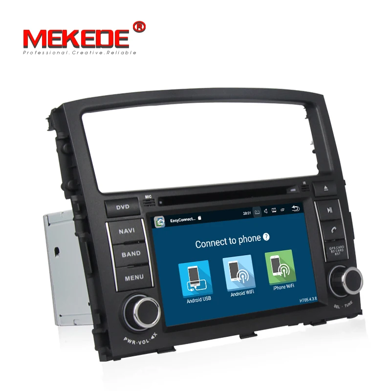 Discount PX3 Quad core Android7.1 2G RAM 16G ROM HD screen Car DVD player gps navigator for Mitsubishi Pajero V97 V93 2006 -2015 3