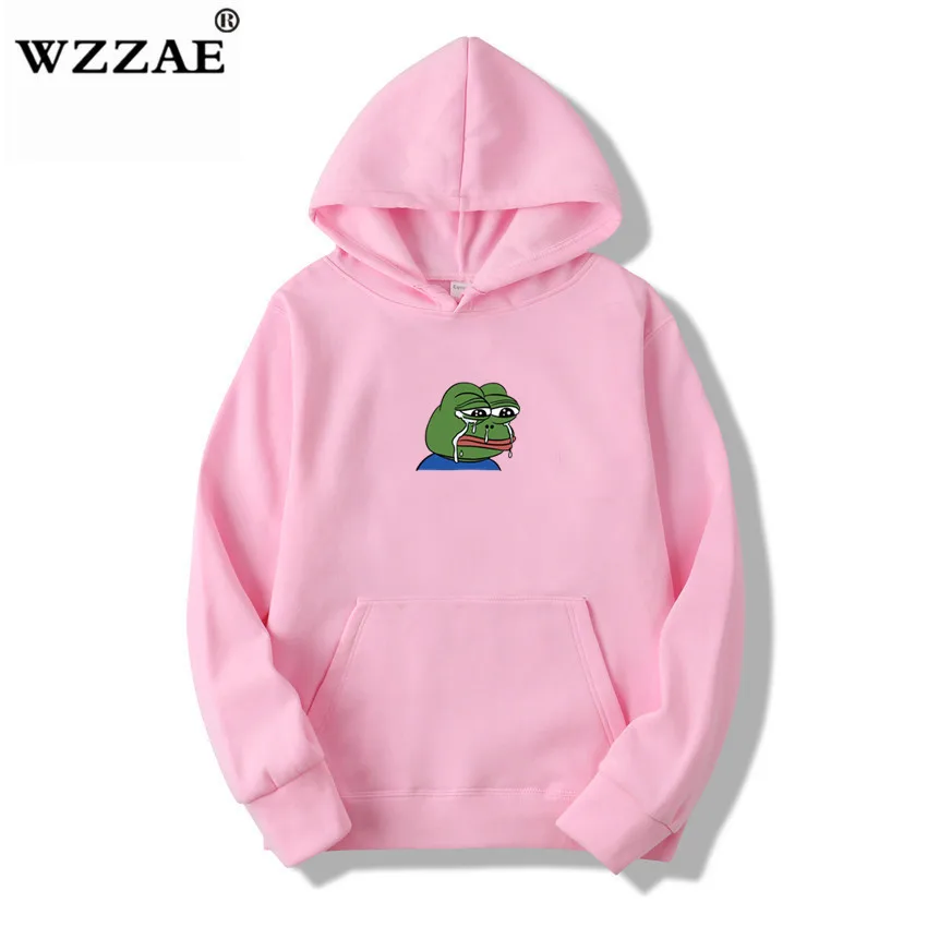  Sad tearing frog Print Hoodies Men/Women Hooded Sweatshirts 2019 New Harajuku Hip Hop Hoodies Sweat