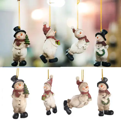 

Christmas Wood Little Man Tree Ornaments Xmas Hanging Pendant DIY Crafts Decor