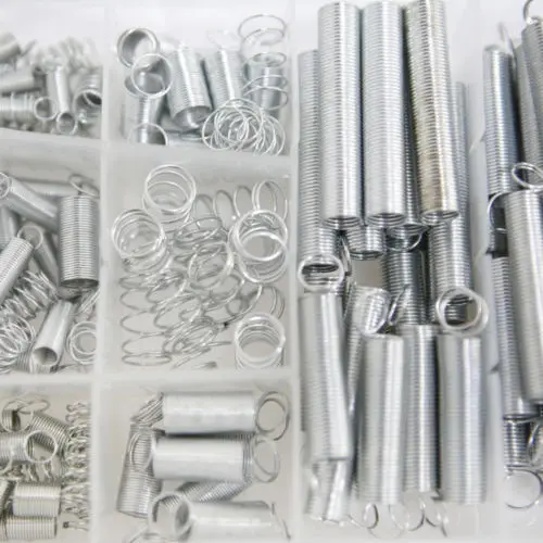 Box of Small Metal Bulk Loose Steel Coiled Springs Assortment Kit