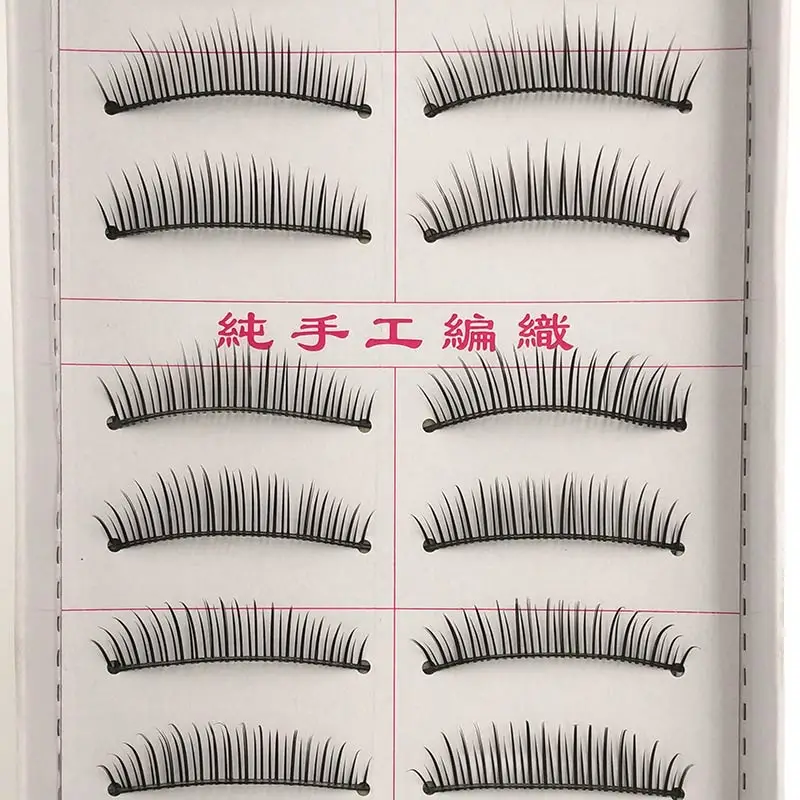 

10 Pairs Natural Short False Eyelashes Fake Lashes for Building Makeup Eyelashes Sparse wimpers, maquiagem 06