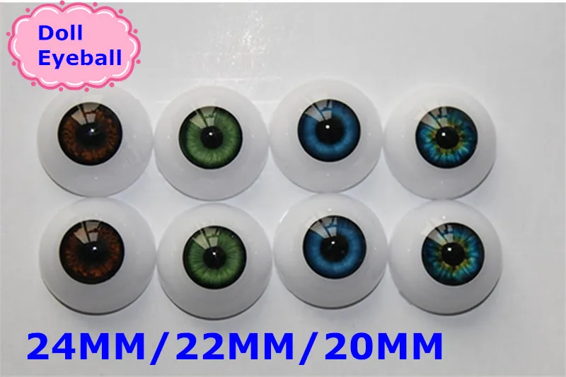 

High Quality 20/22/24mm Different Colour Reborn Doll Acrylic Eyeball For Kid To DIY Lifelike Reborn Baby Doll Hot Doll Accessory