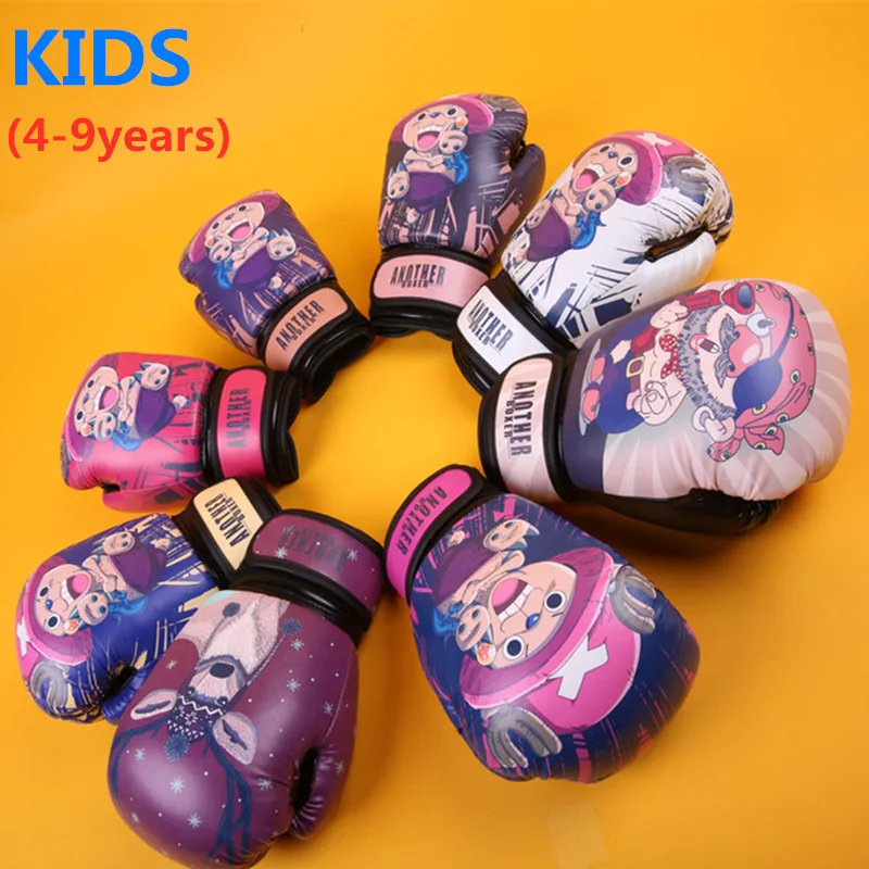 

3-9 Years Children Boxing Gloves MMA Karate UFC Guantes De boxeo Kick Boxing Luva De Boxe Boxing Equipment Flame boxing set