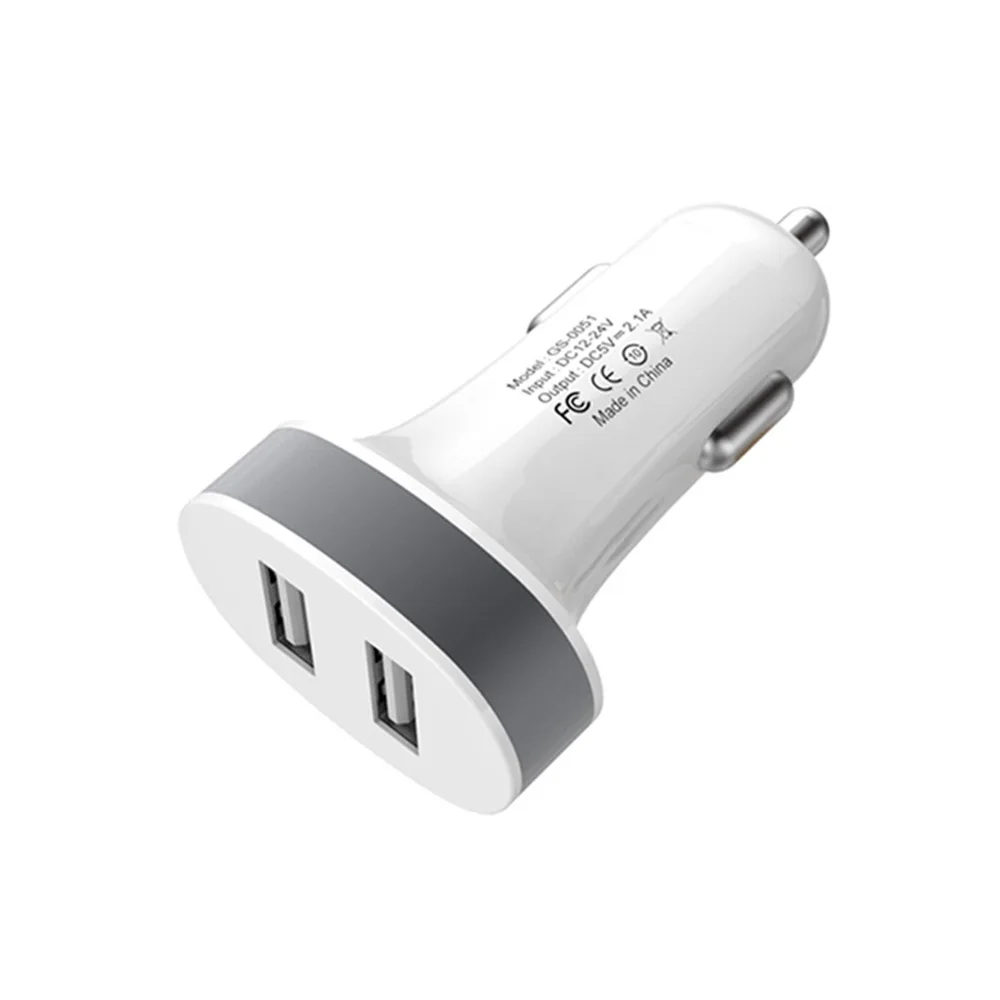 Автомобильное зарядное устройство с двумя usb портами для телефона 5 в 2 1 А