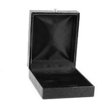 Черный из искусственной кожи зажим для галстука, Запонки Для Хранения Подарочная Коробка Чехол Дисплей Показать чехол