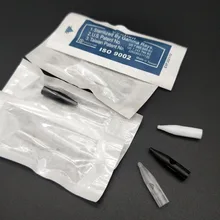 50 шт. 3R NeedleTips прозрачный/черный/белый 3RL колпачки для игл для перманентного макияжа Dragon/мозаика/тату-машина "Мерлин" машина