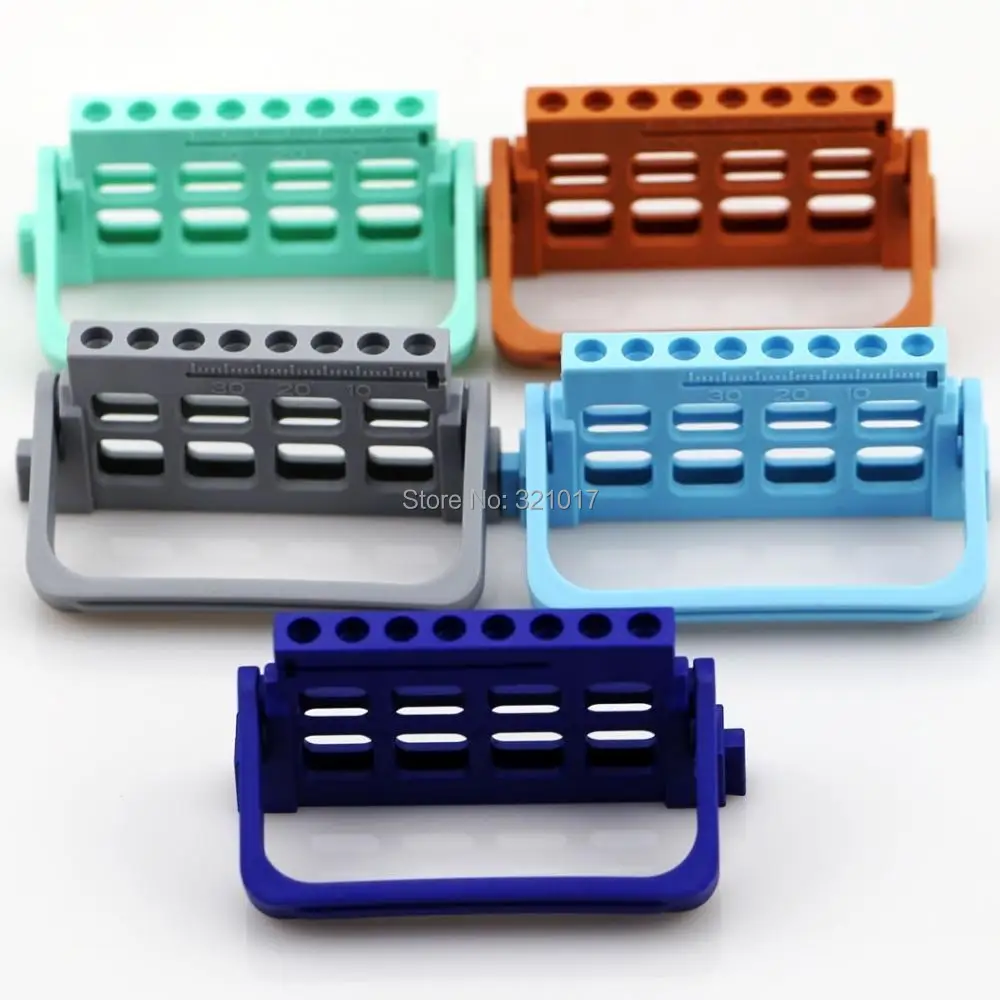 5 pcs/lot Colorful Dental Autoclave 8 Holes Endo Files Holder For