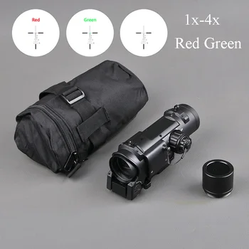 

Tactical Rifle Scope Quick Detachable 1X-4X Adjustable Dual Role Sight For Hunting Scopes Airsoft Gun Hunting