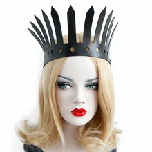 Женские повязки на голову из искусственной кожи на Хэллоуин в готическом стиле; Корона; костюм вождя индейца; бальное платье для костюмированной вечеринки; повязка на голову в римском стиле; аксессуары для волос