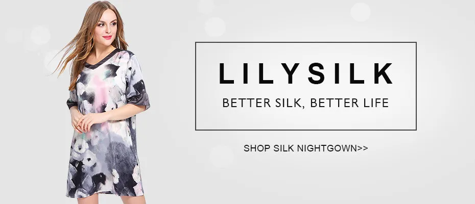 LilySilk Женские шелковой ночная рубашка шелк ткань атласное большой длины расслабленной форме 22 mommeс коротким рукавом платье вечернее эротическое белье