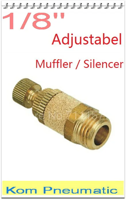 1/8” Reinforced Pneumatic Adjustable Brass Silencer Muffler Exhaust Air Valve 