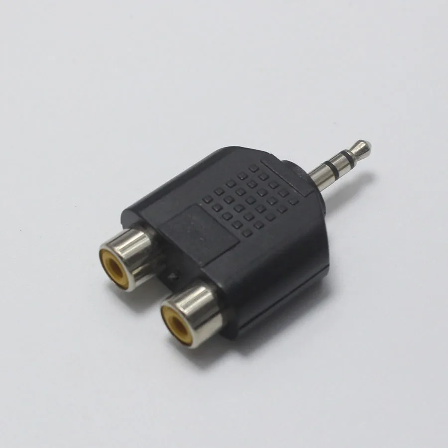 

EClyxun 1pcs 3.5 MM Stereo Male Plug to 2 RCA Female Jack Audio Adapter Extend Cord Cable Parts