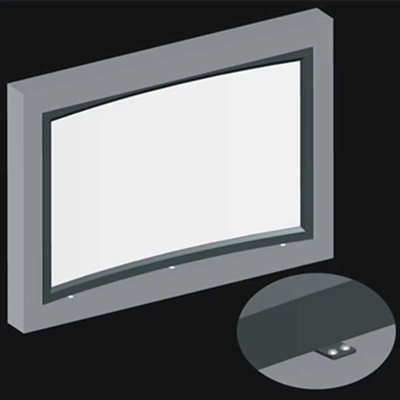 F3HWAW 16: 9 HDTV звуковая акустическая 4K изогнутая фиксированная рамка для домашнего