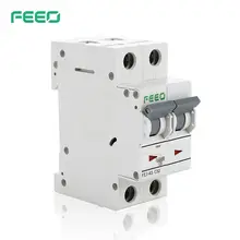FEEO FE7-63 Американская классификация проводов 2р 230V 400V 6A 10A 16A 20A 25A 32A 40A 50A 63A модульный постоянного тока выключатель