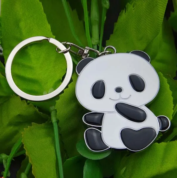 Брелок Панда милый Панда брелок для сумки автомобильный брелок туристический сувенир подарки брелки - Цвет: Зеленый