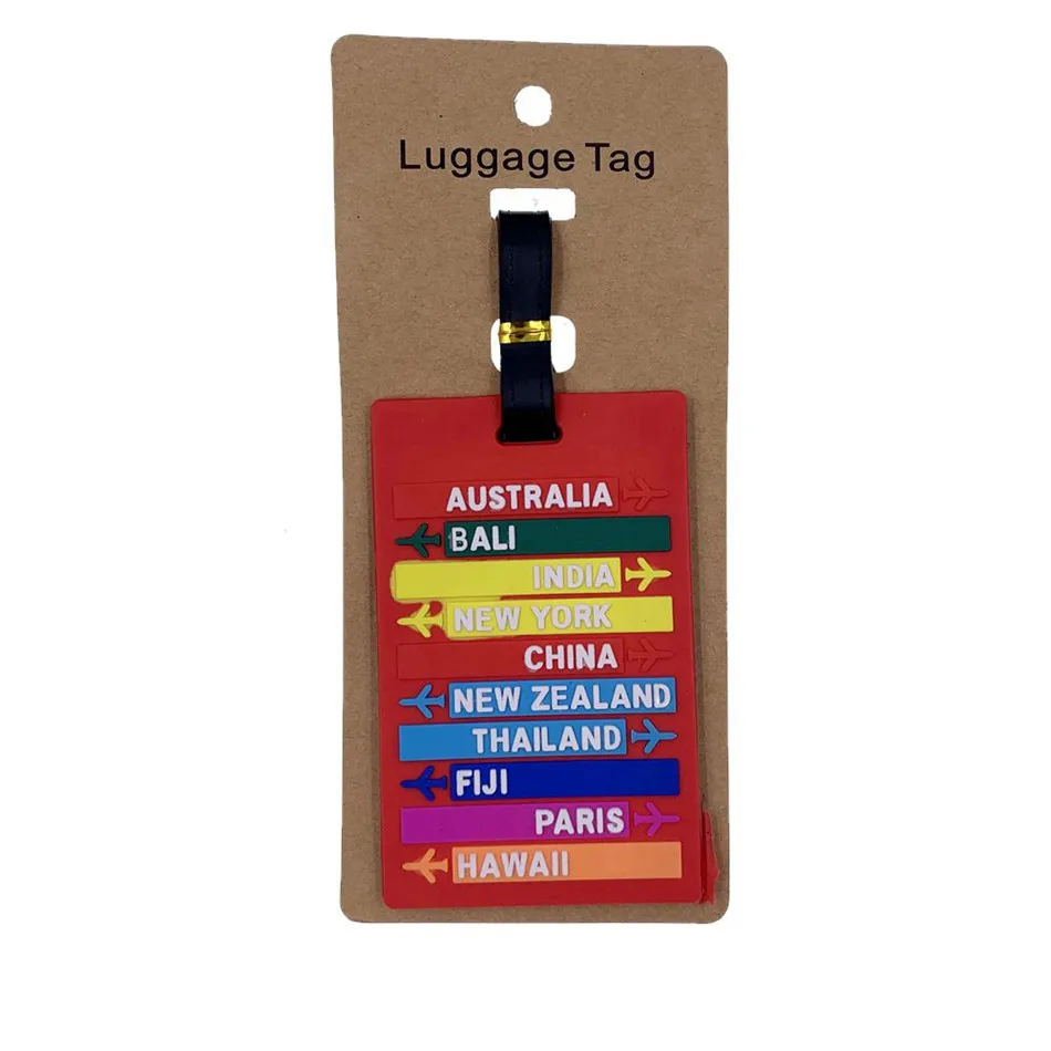 

Creative Letter Travel Accessories Portable Luggage Tags Silica Gel Suitcase ID Addres Holder Fashion Women Men Baggage Boarding