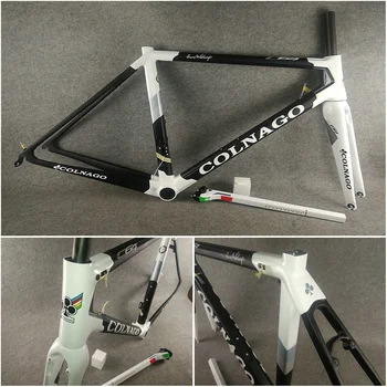 

T1100 UD Matte-Glossy White Black painting Colnago C64 carbon road frames frameset with 48/50/52/54/56cm for selection
