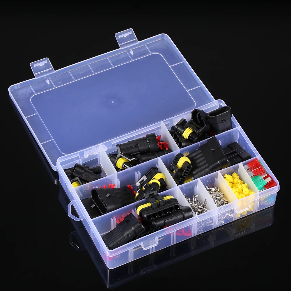 

240pcs Automotive Mini Blade Fuses Kit Waterproof Electrical Wire Connector Terminals for Motorcycle Scooter Car Truck Marine