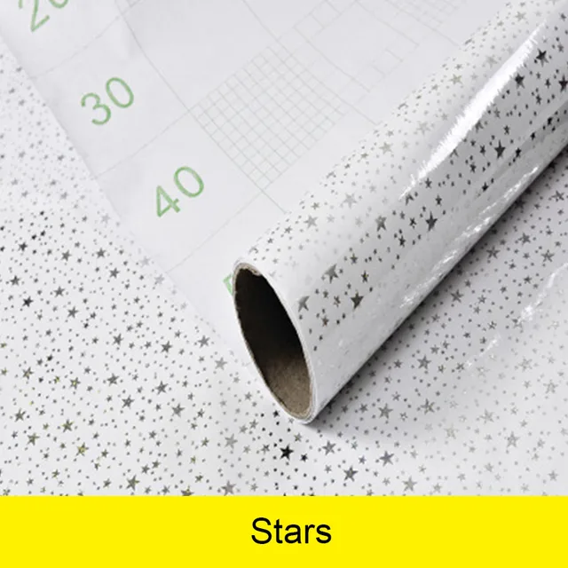 Pearl White DIY Decorative Film PVC Self Adhesive Wall Paper Furniture Renovation Stickers Kitchen Cabinet Waterproof Wallpaper stars