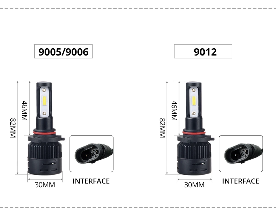 Mini H7 H4 LED Car Headlight Bulbs 72W HiLo beam H1 H11 H8 H9 Luces Led Para Auto HB3 HB4 12000LM Car Lamp Fog Light 12V 6500K (16)
