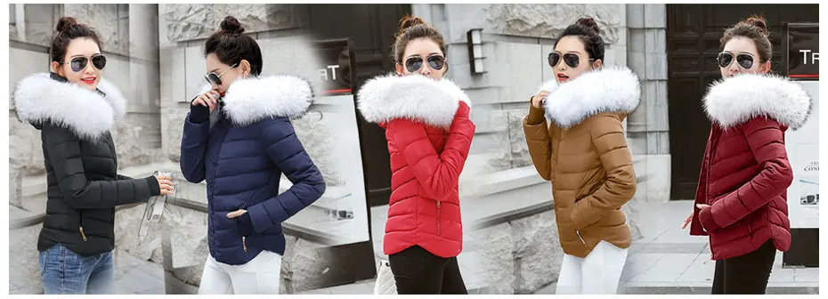 Новое поступление, зимняя куртка с капюшоном, женский теплый пуховик, зимние парки, пальто из искусственного меха для женщин, стеганое, casaco feminino