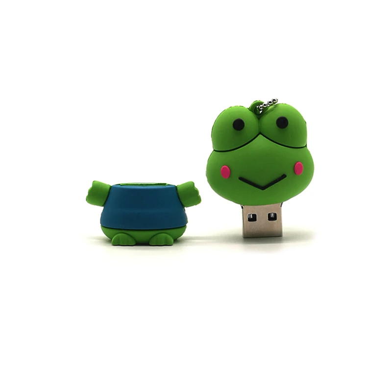 Pendrive cartoon frog pen drive 4GB 8GB 16GB 32GB 64GB real capacity memory stick creative gift usb stick cute animal  pendrive