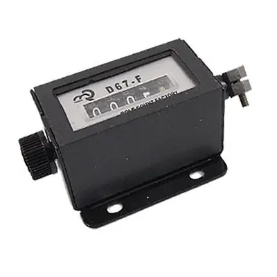 

D67-F 5 Digits Resettable Rotary Knob Pulling Counter Black