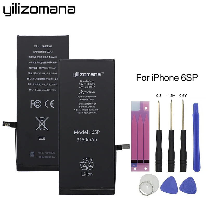 

Original YILIZOMANA Phone Battery High Capacity 3150mAh For Apple iPhone 6S Plus 6SPlus 6s Plus Replacement Li-ion Batteries