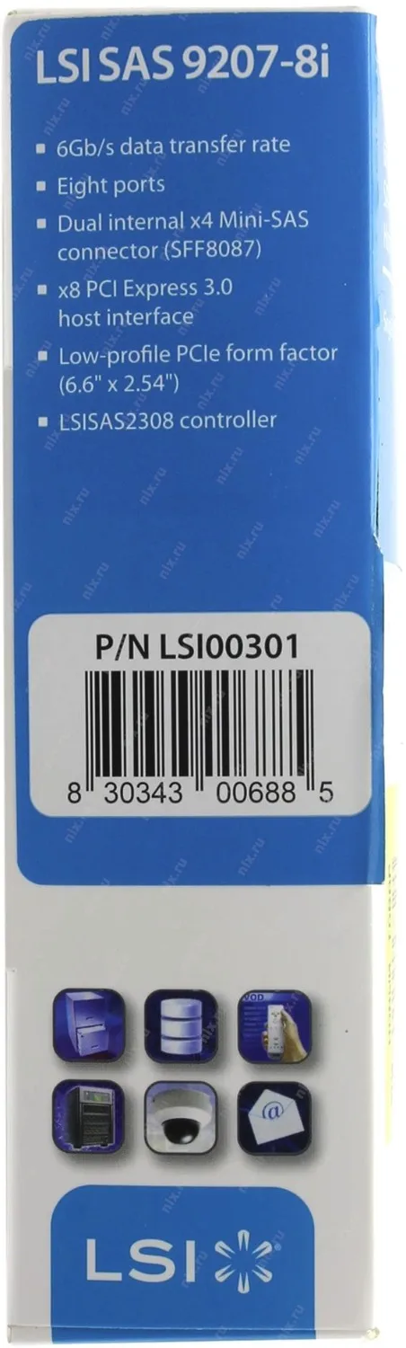  RaidStorage Avago LSI SAS 9207-8I LSISAS2308-IT B 8 port HBA JBOD SFF8087 6 gb PCI-E 30X8 Controlle