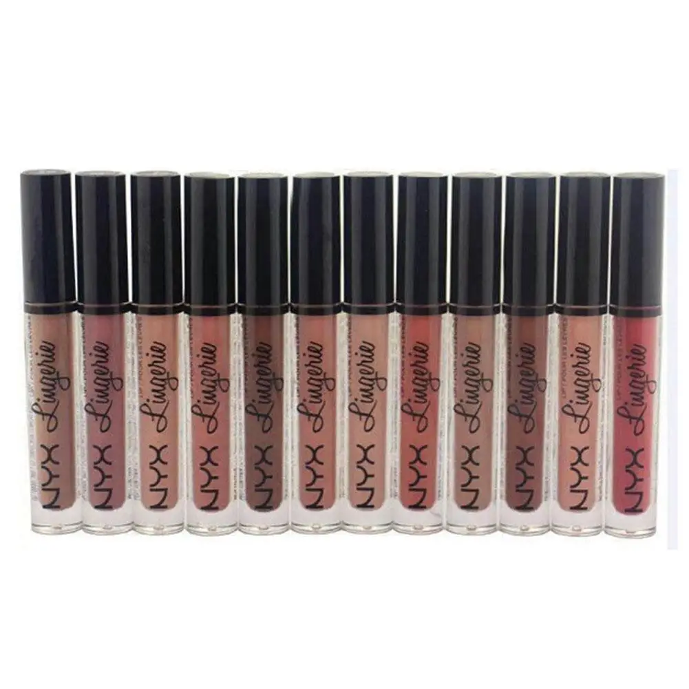 

12 Colors Matte Silky Waterproof long lasting Lip Gloss Moisturizing Non Sticky Cosmetic