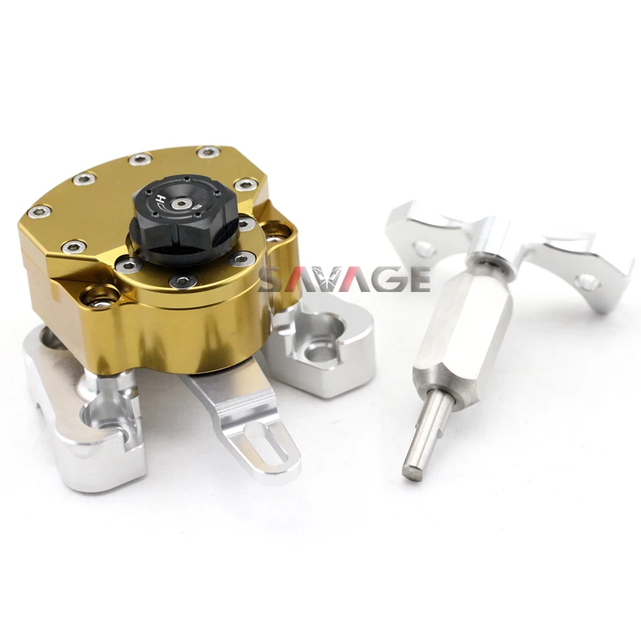 

For DUCATI MONSTER 796 2010-2015 Gold Motorcycle Reversed Safety Adjustable Steering Damper Stabilizer with Mount Bracket