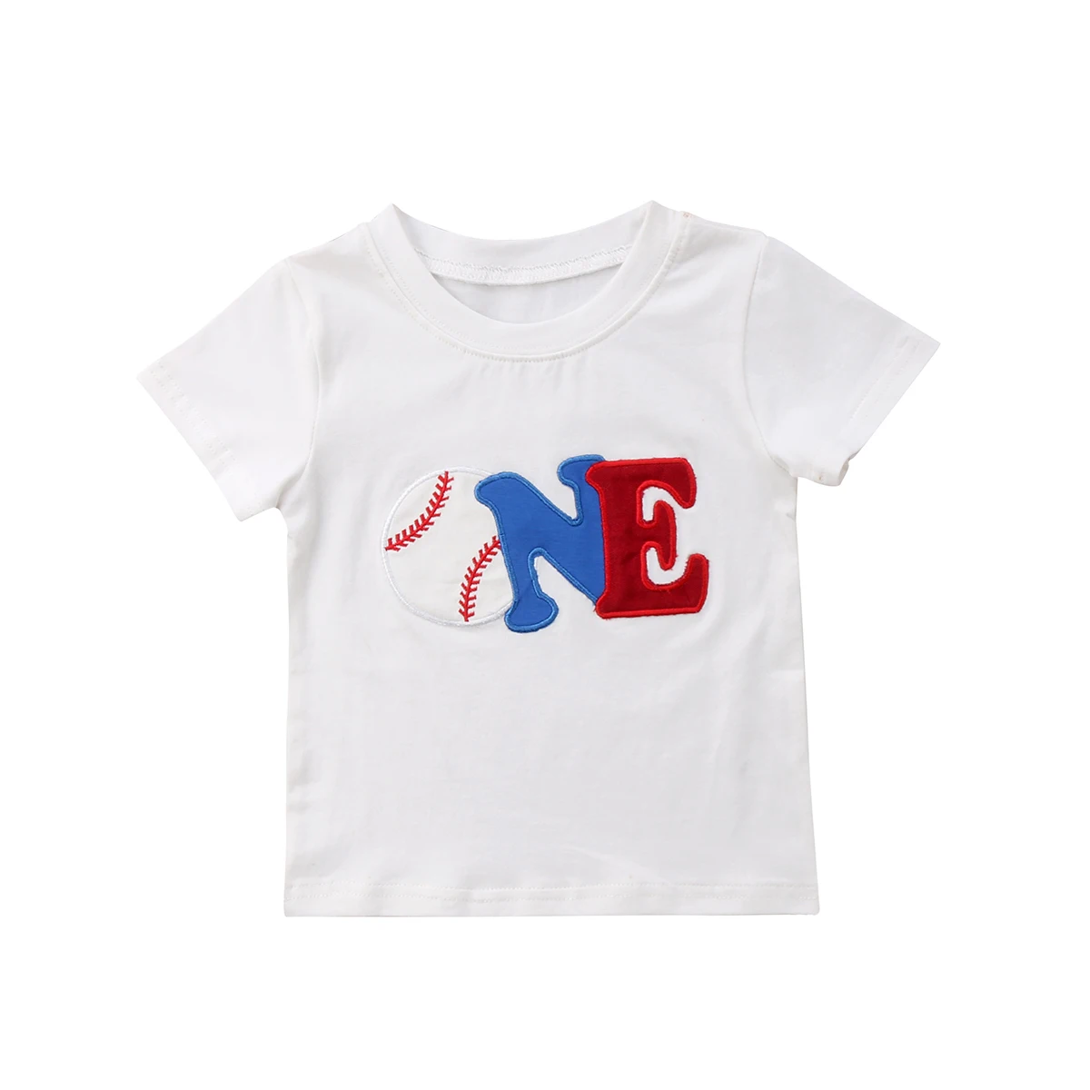 

First Birthday 1 year two year Baby Clothes Top T shirt Infant Baby Boy Clothes Summer Tops Baseball Printed Top T-shirts