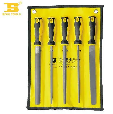

8*200(D*L) Comfortable Handled Files 5pcs Packed T12 Middle Size File Set