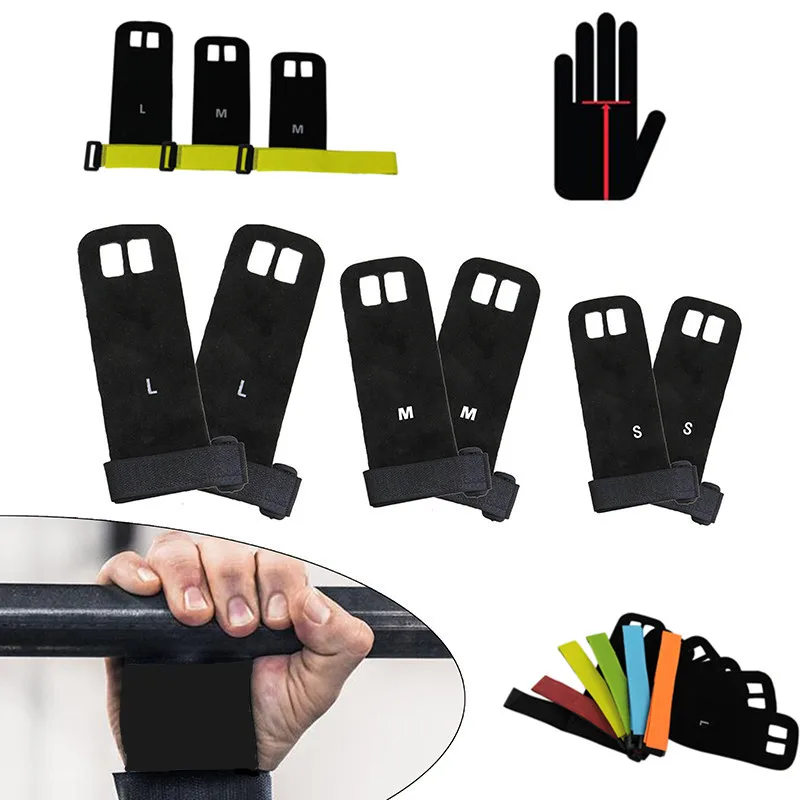 

ProCircle 1Pair Crossfit Grips for Weight Lifting Leather Palm Protectors Hand Guards Barbell GYM Gloves Pull up Lift