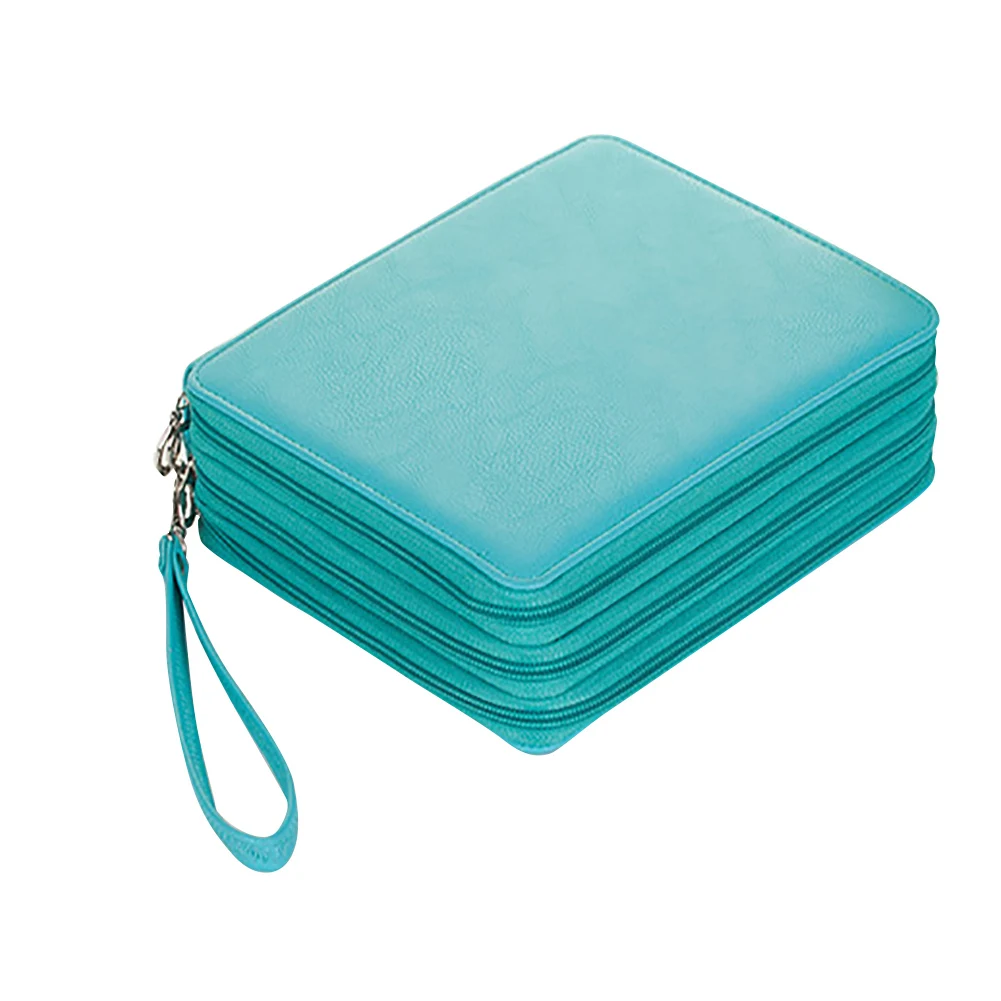 

168 Slots Large Capacity Stationery With Zipper PU Leather Sketch Pen Bag Office Multifunctional Oraganizer Storage Pencil Case