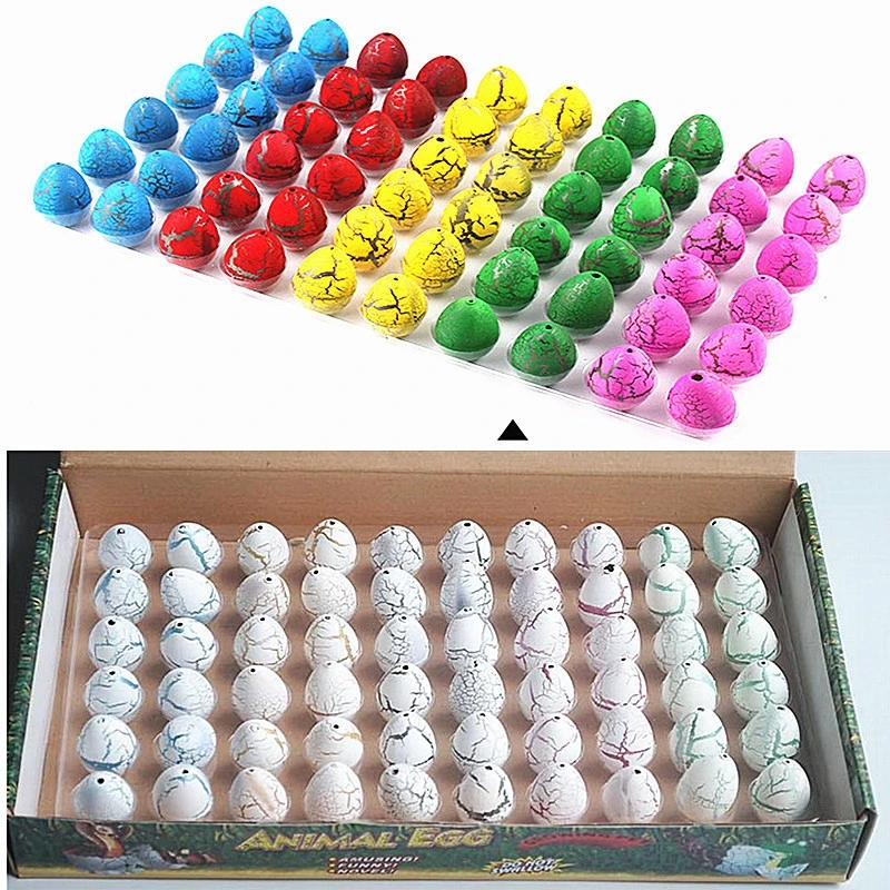 

Small Size 60pcs/set Magic Hatching Inflation Growing Dinosaur Add Water Grow Dino Egg Children Kid Fun Funny Toys Gift Gadget
