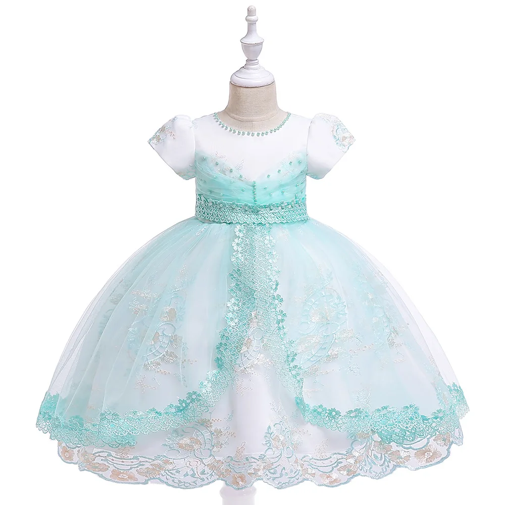 Взрыв Модельное платье для девочек кружевной облегающий топ на бретельках платье принцессы с бахромой кружева длинных композитных луков платье для девочек в цветочек; платье для свадебной вечеринки