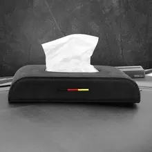 1 шт. матовый черный кожаный автомобильный ящик для салфеток подлокотник коробка тип бумажный чехол для полотенец