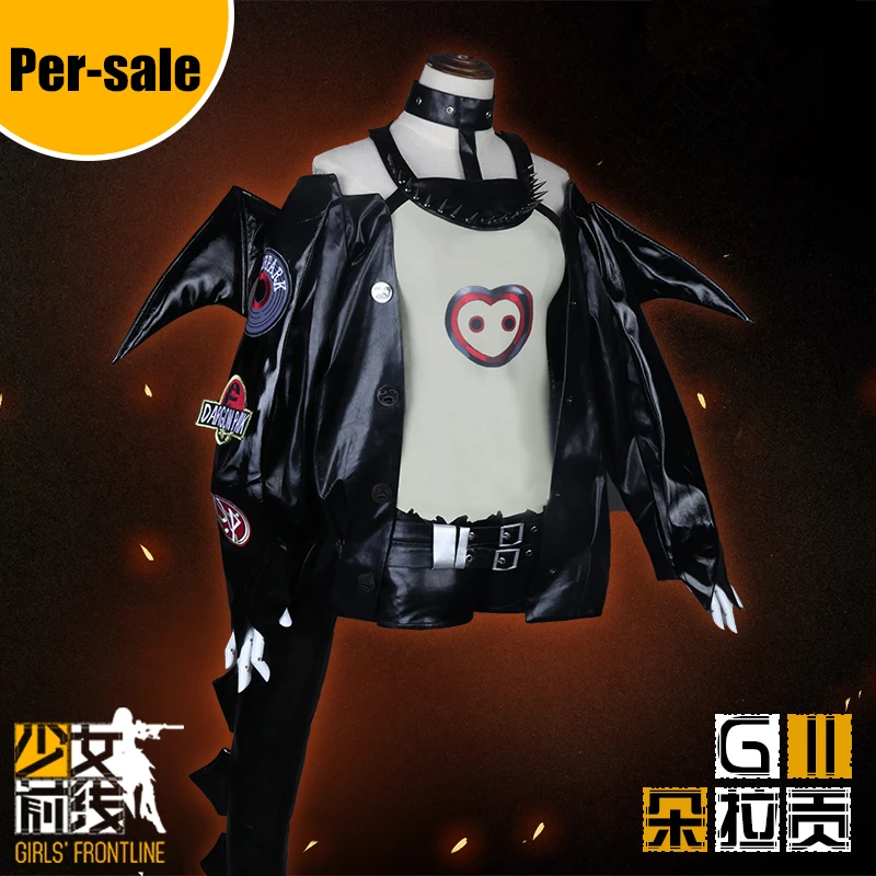

[PER-SALE] Girls Frontline G11 Battle Uniforms Cosplay Costume Gallus+wings+tails+pants+ACC Halloween Carnival Free Shipping New