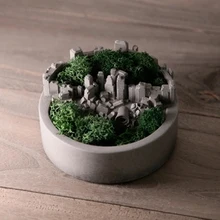Микро-ландшафтный дизайн бетонный цветочный горшок силиконовая форма суккулентные растения садовый горшок формочка Ландшафтный цемент мебельная форма