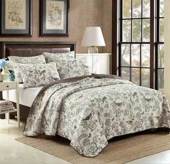 

1* bedspread 2 *pillowcases simple style Quilt Set Queen Quilted Bedspreads