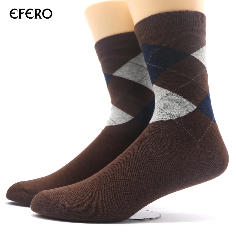 Efero 2 пары Удобные Компрессионные носки осень зима теплые классические длинные термальные хлопковые носки для мужчин носки под одежду