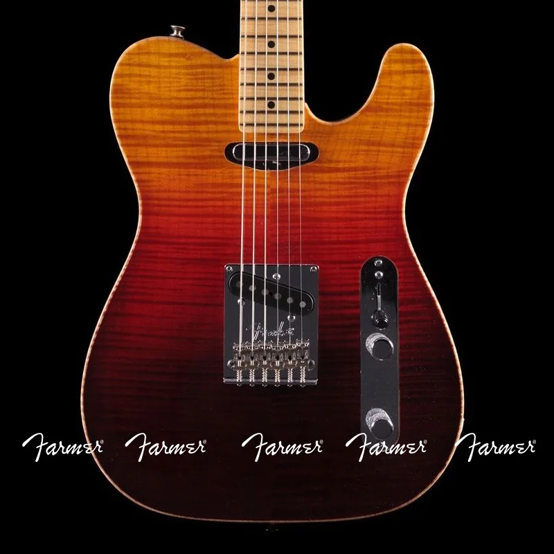 

custom shop/Setting sun 2-ColorSunburs Telecaster Guitar/6 string Electric Guitar/free shipping/Customizable exclusive logo