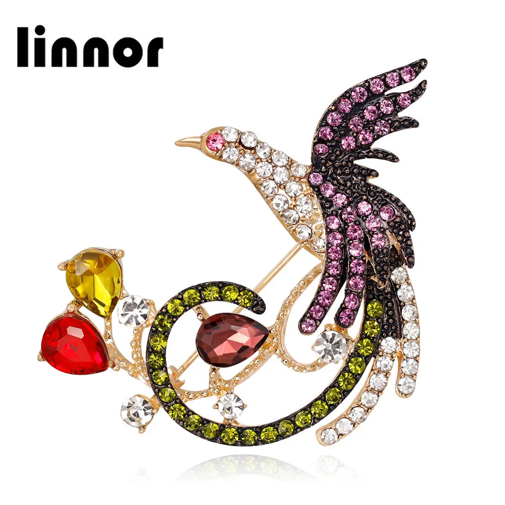 Buy Linnor 2017 Luxury Phoenix Brooch Pin Colorful