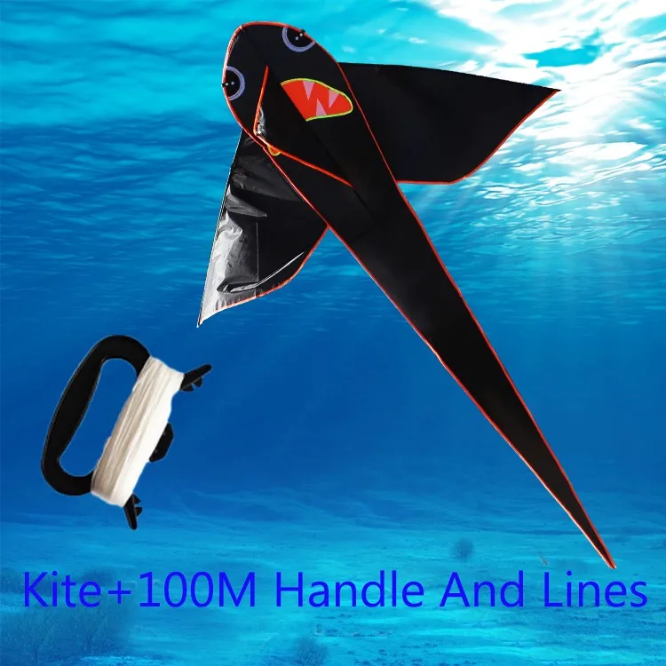 free shipping high quality shark kite 10pcs/lot with handle line cheap