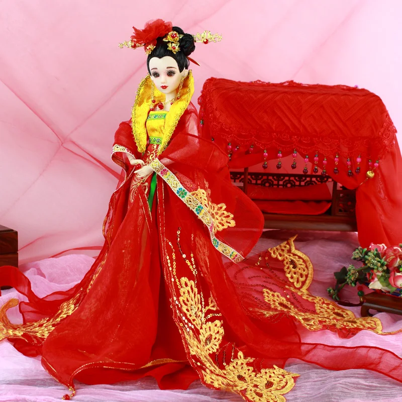 

Fortune Days East Charm ancient costume doll 1/6 like BJD Blyth dolls Tang Dynasty Bride with makeup wedding High Quality gift