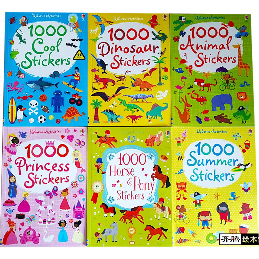 1000PCS Scene Sticker Books Kids Reusable Sticker with Animals Princess Dinosaur Travel Game Preschool Gift 15.2*21cm diorama 1 24 garage scene miniature parking lots pvc with light box miniatur car alloy diecasts